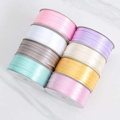 3mm Neri assorbiti di colore personalizzato High Durability Polyester Satin Ribbon per imballaggio regalo