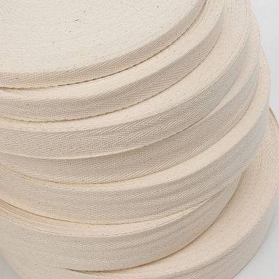 Nastro di cotone naturale di design semplice 10 mm-50 mm Nastro di cotone stampato su misura