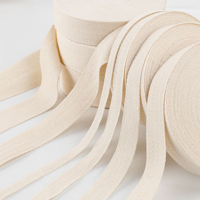 Nastro di cotone naturale di design semplice 10 mm-50 mm Nastro di cotone stampato su misura