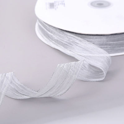 Imballaggio regalo 25mm Organza Nastro Corea 2,5cm Sheer Wired Nastro