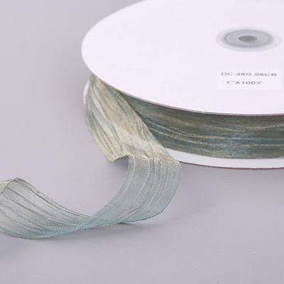 Imballaggio regalo 25mm Organza Nastro Corea 2,5cm Sheer Wired Nastro