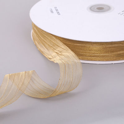 Imballaggio regalo 25mm Organza Nastro Corea 2,5cm Sheer Wired Nastro