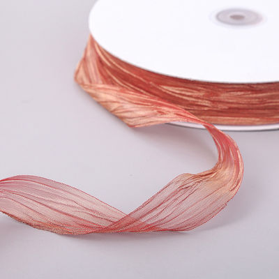 Imballaggio regalo 25mm Organza Nastro Corea 2,5cm Sheer Wired Nastro