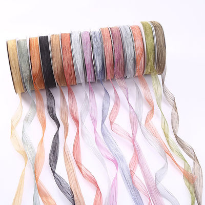 Imballaggio regalo 25mm Organza Nastro Corea 2,5cm Sheer Wired Nastro
