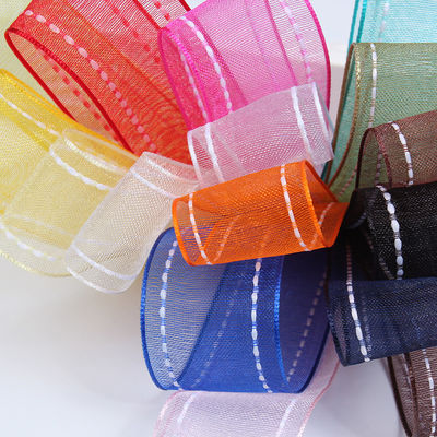 25mm di spessore 38mm di poliestere organza per imballaggio regalo di fiori