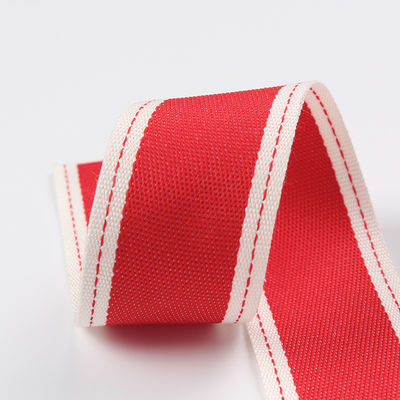Nastro di poliestere con bordo cucito 6 mm-40 mm Rulli di nastro di poliestere verde rosso