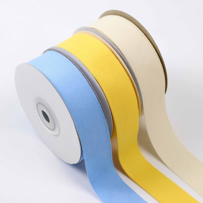 25mm massiccio giallo Twill Nastro 100% di cotone Twill Nastro By The Yard