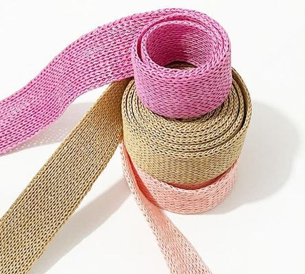 Carta di avvolgimento rosa nastro doppio strato buco regalo avvolgimento e nastro