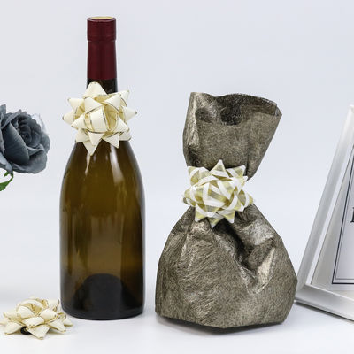 Stella d'Oro Presente Nastro Arco Vino Rosso Involucro Regalo Nastro Arco