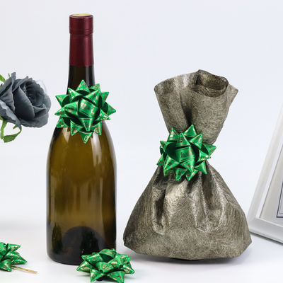 Stella d'Oro Presente Nastro Arco Vino Rosso Involucro Regalo Nastro Arco