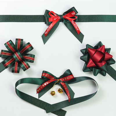 Archi di nastro di satinato di poliestere ISO9001 Nastro di satinato per imballaggio regalo