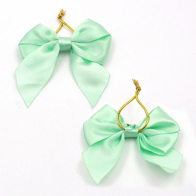 Polyester Satin Pink Ribbon Bow ISO14001 Ribbon Bow di Natale