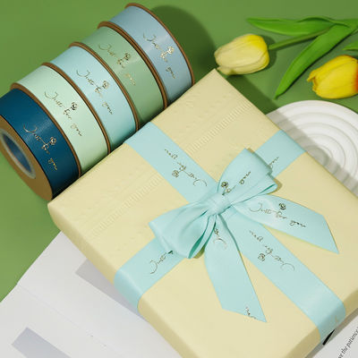 Nastro di satinato in polietilene stampato in foglio d'oro personalizzato per imballaggio regalo