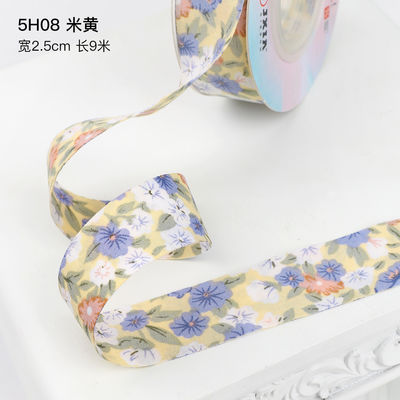 Nastro di cotone stampato a fiore 25 mm Nastro regalo personalizzato