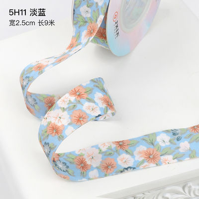 Nastro di cotone stampato a fiore 25 mm Nastro regalo personalizzato