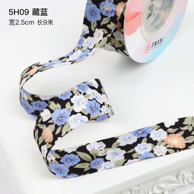 Nastro di cotone stampato a fiore 25 mm Nastro regalo personalizzato