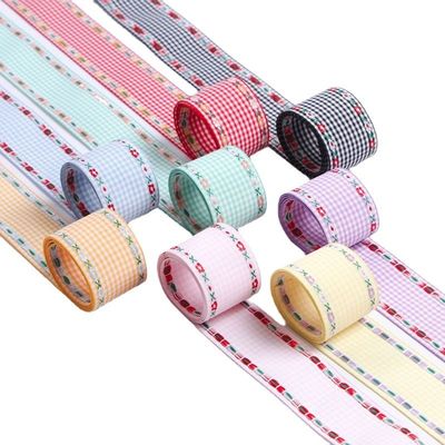 7 mm-38 mm Nastro ricamato blu ISO9001 Nastro florico ricamato