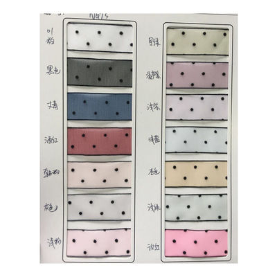 10mm-60mm Dot Velvet Wired Ribbon Ricamo a doppio lato