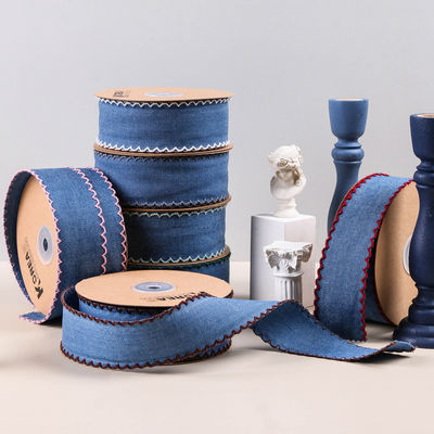 Abbigliamento Decorazione Jeans Nastro 38mm Doppio volto Fuso bordo