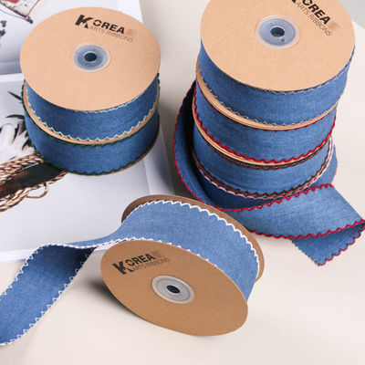 Abbigliamento Decorazione Jeans Nastro 38mm Doppio volto Fuso bordo