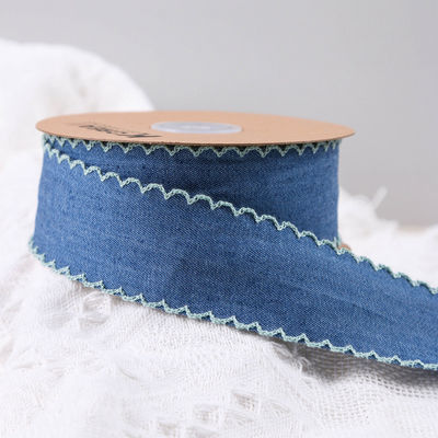 Abbigliamento Decorazione Jeans Nastro 38mm Doppio volto Fuso bordo