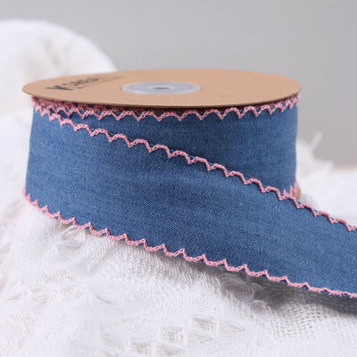 Abbigliamento Decorazione Jeans Nastro 38mm Doppio volto Fuso bordo