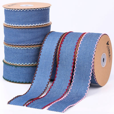 Abbigliamento Decorazione Jeans Nastro 38mm Doppio volto Fuso bordo
