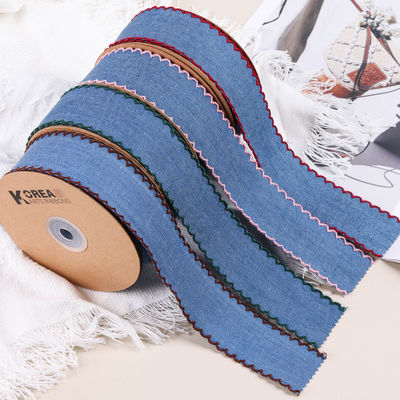 Abbigliamento Decorazione Jeans Nastro 38mm Doppio volto Fuso bordo
