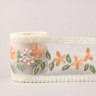Ricamo Nastro Organza Cablato 85mm Nastro Organza Stampato a faccia singola