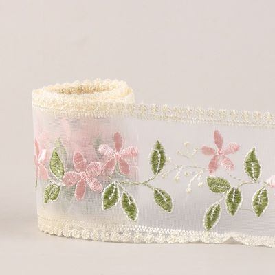 Ricamo Nastro Organza Cablato 85mm Nastro Organza Stampato a faccia singola