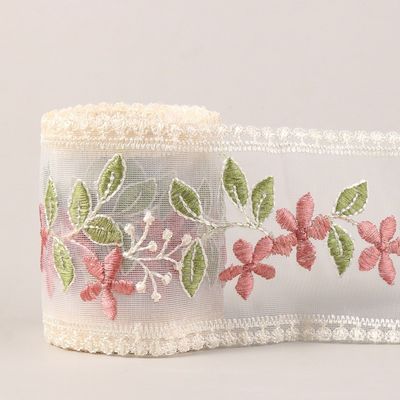 Ricamo Nastro Organza Cablato 85mm Nastro Organza Stampato a faccia singola