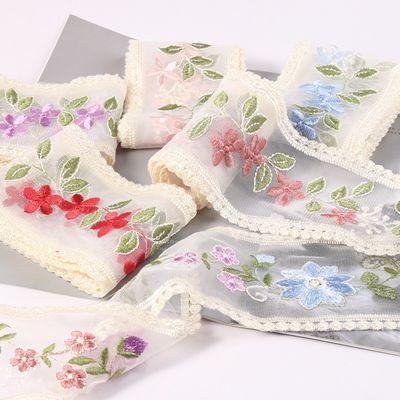 Ricamo Nastro Organza Cablato 85mm Nastro Organza Stampato a faccia singola