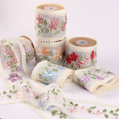 Ricamo Nastro Organza Cablato 85mm Nastro Organza Stampato a faccia singola