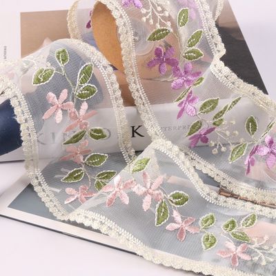 Ricamo Nastro Organza Cablato 85mm Nastro Organza Stampato a faccia singola