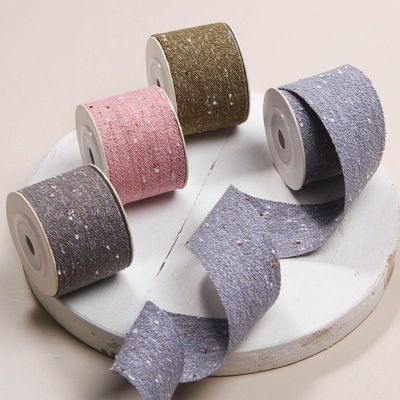 Nastro di lino di cotone a doppia faccia 6mm-40mm Rulli di nastro personalizzati OEM