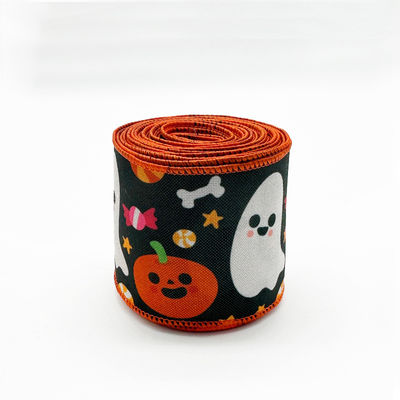 Carino cartone animato Halloween nastro cablato 63mm Festival Halloween nastro grosso grano