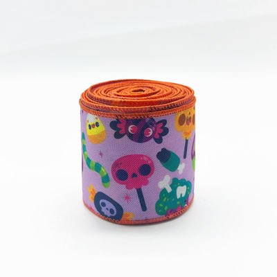 Carino cartone animato Halloween nastro cablato 63mm Festival Halloween nastro grosso grano