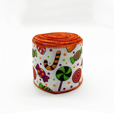 Carino cartone animato Halloween nastro cablato 63mm Festival Halloween nastro grosso grano