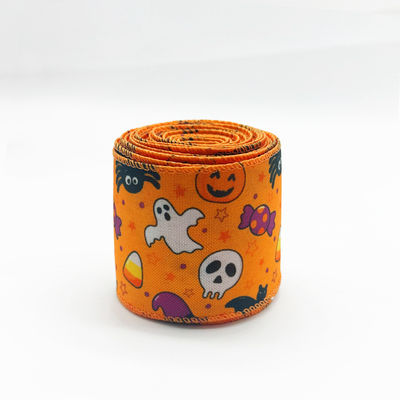 Carino cartone animato Halloween nastro cablato 63mm Festival Halloween nastro grosso grano