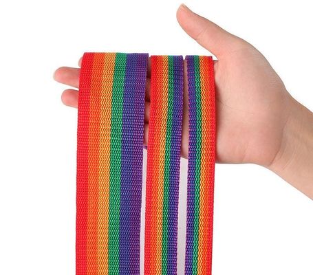 2cm 5cm Rainbow Webbing 0,5mm Spessore Polypropylene Webbing tessuto