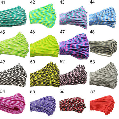 Corde di nylon colorate arancioni ISO9001 Corde di poliestere a doppia trama