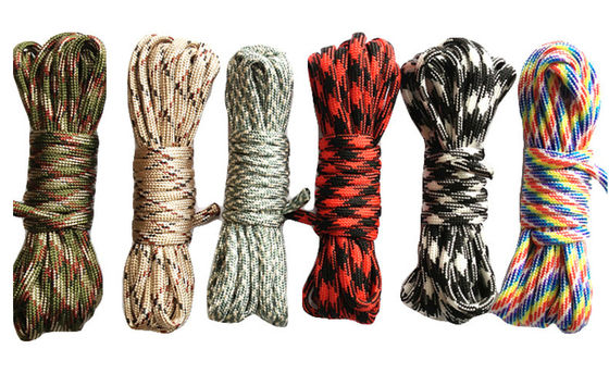 Corde di nylon colorate arancioni ISO9001 Corde di poliestere a doppia trama