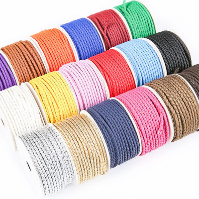 Artigianato fai da te 2 corde intrecciate 5mm nero doppia corda intrecciata di nylon