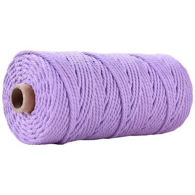 Verde 3 fili corda di nylon contorta 3 mm Macrame corda di cotone intrecciata