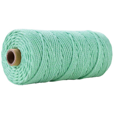 Verde 3 fili corda di nylon contorta 3 mm Macrame corda di cotone intrecciata