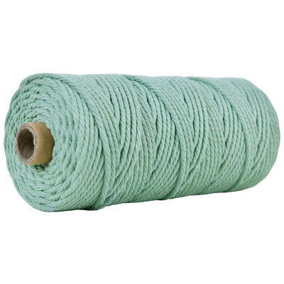 Verde 3 fili corda di nylon contorta 3 mm Macrame corda di cotone intrecciata