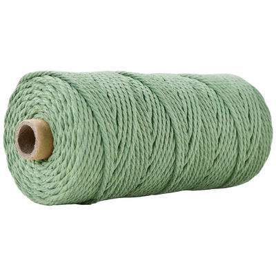 Verde 3 fili corda di nylon contorta 3 mm Macrame corda di cotone intrecciata