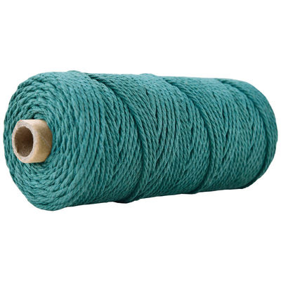 Verde 3 fili corda di nylon contorta 3 mm Macrame corda di cotone intrecciata