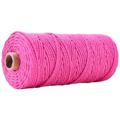 Verde 3 fili corda di nylon contorta 3 mm Macrame corda di cotone intrecciata