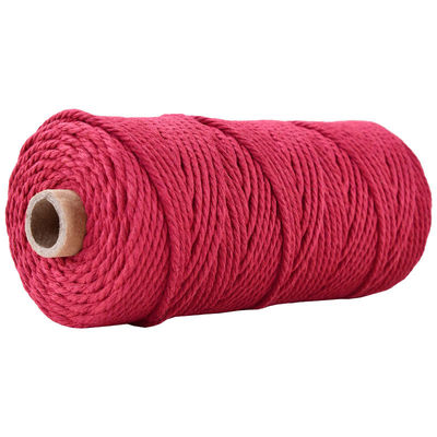 Verde 3 fili corda di nylon contorta 3 mm Macrame corda di cotone intrecciata